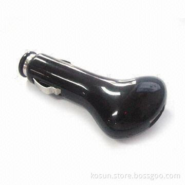 In-car Charger with 12 to 24V AC Input Voltage and 1,000mAh Maximum Current, CE/RoHS Certified
